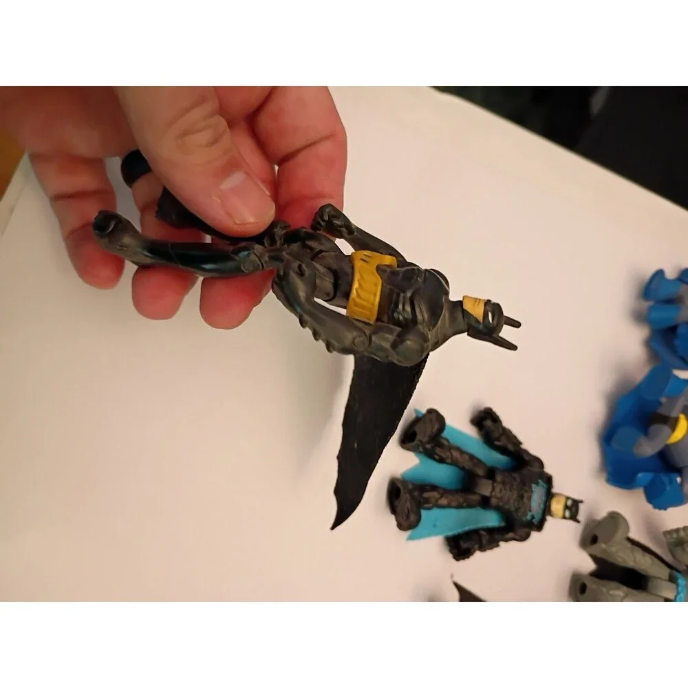 Huge Batman Toy Lot, Figurines, Three Batmobiles, Batwing, Boat.